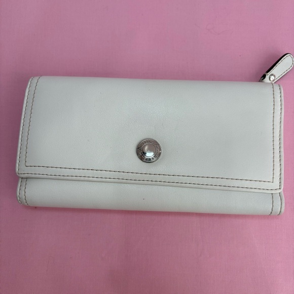 Coach Handbags - Coach Chalk White Leather Women's Wallet